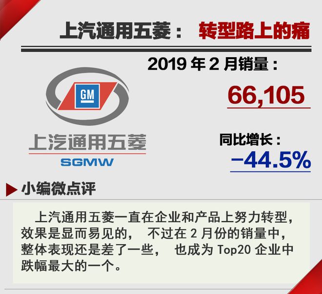 春天比以往晚一些  2019年2月汽车销量Top20