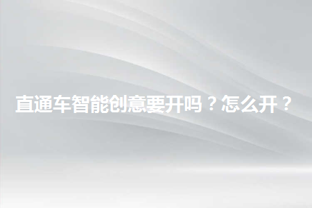 直通车智能标题要开吗_番禺坐直通车去迪士尼要多久_推广直通车的标题跟店铺标题