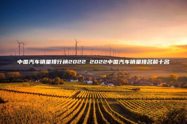 中国汽车销量排行榜2022(2022中国汽车销量排名前十名)