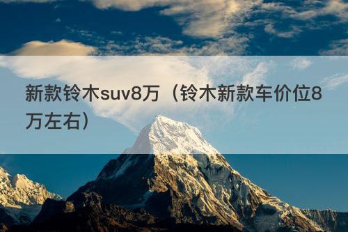 新款铃木suv8万（铃木新款车价位8万左右）