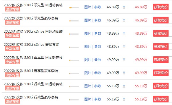 宝马530li报价 宝马530li报价多少钱(2022款仅售46万)