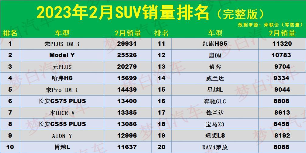 汽车品牌销量排行年_2023年suv汽车销量排行榜前十名_汽车销量前100名