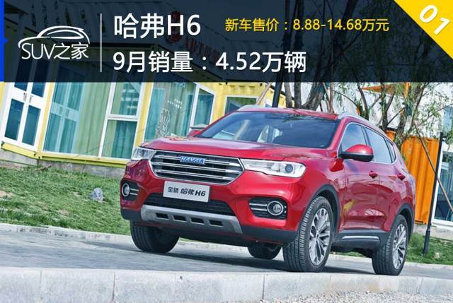 suv销量9月排行榜_suv1月销量排行榜_suv销量排名