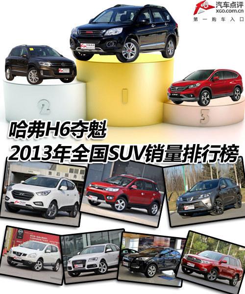 哈弗H6夺魁 2013年全国SUV销量排行榜